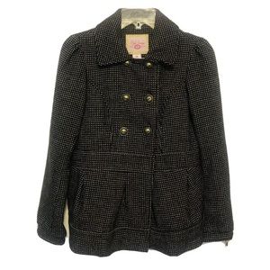 Pink Envelope Polka Dot Pea Coat